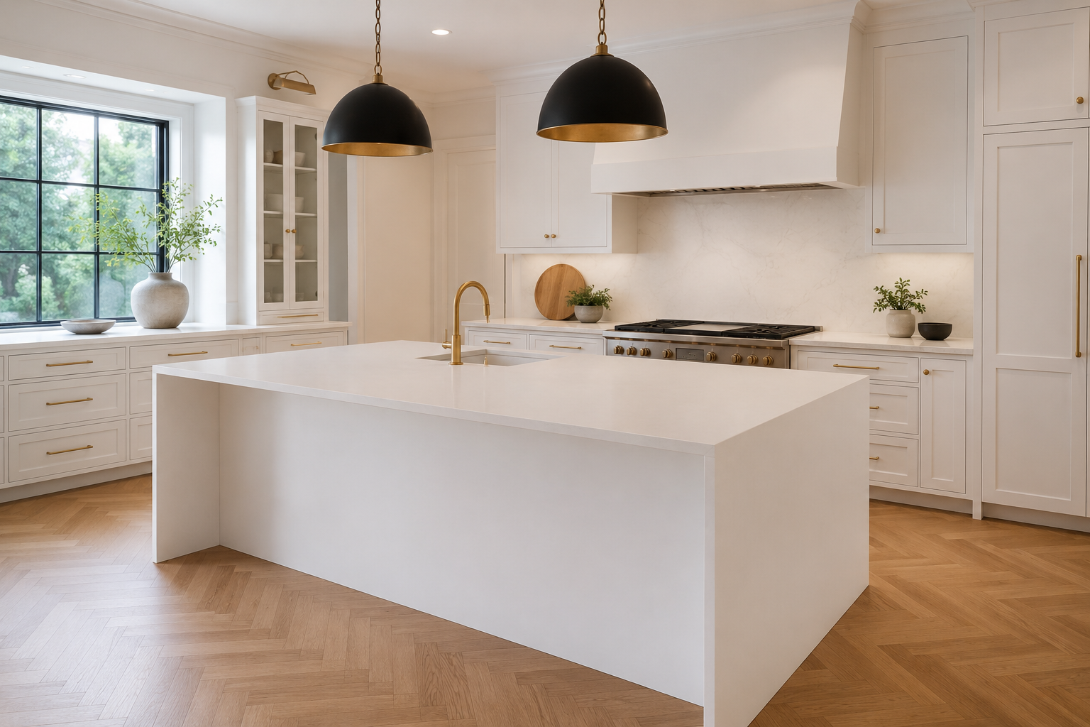 Photoreal kitchen with White Salinas