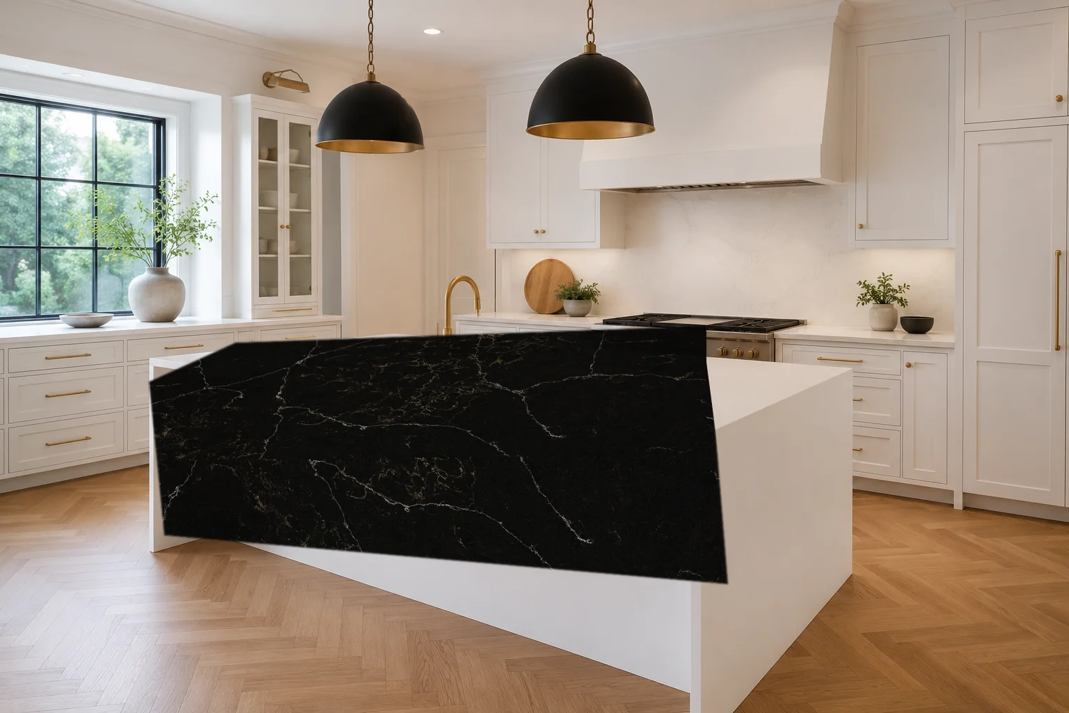 Photoreal kitchen with Imperial Brown