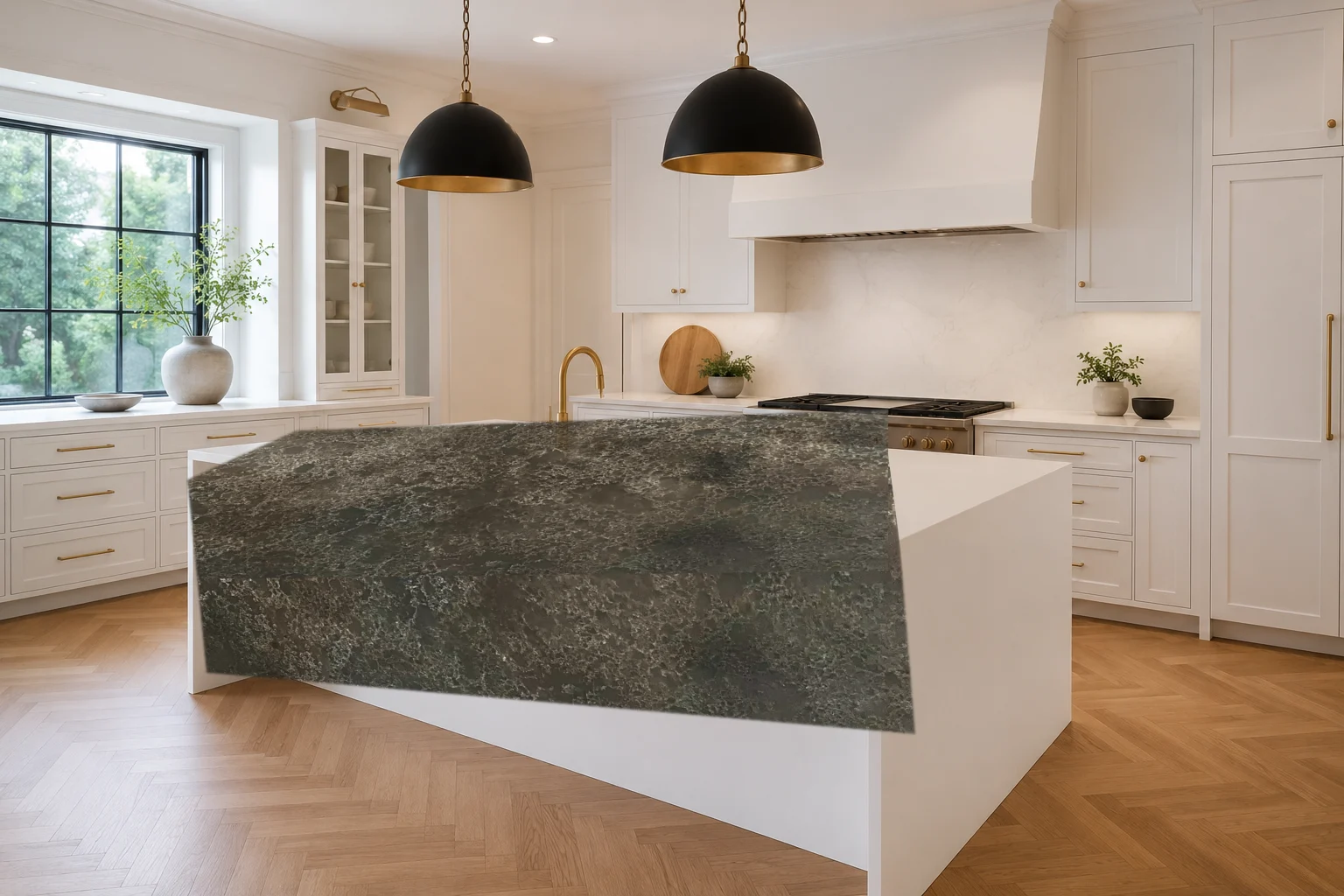 Photoreal kitchen with Misty Grey