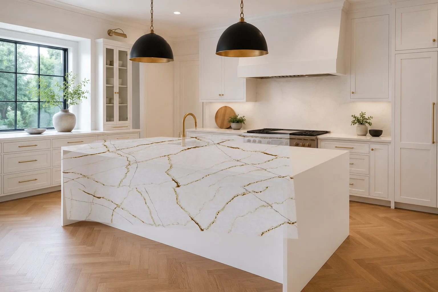Photoreal kitchen with Sierra Gold