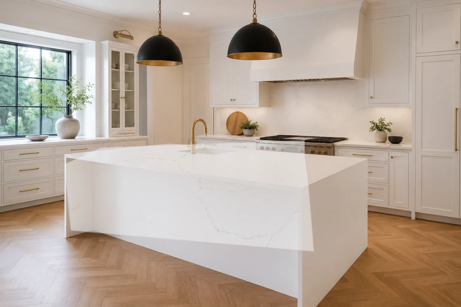 Photoreal kitchen with V628G Alaka Gold 620