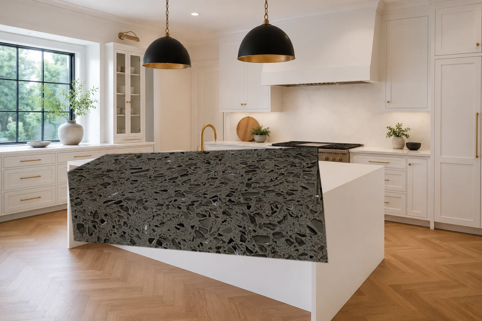 Photoreal kitchen with Grey Mirror