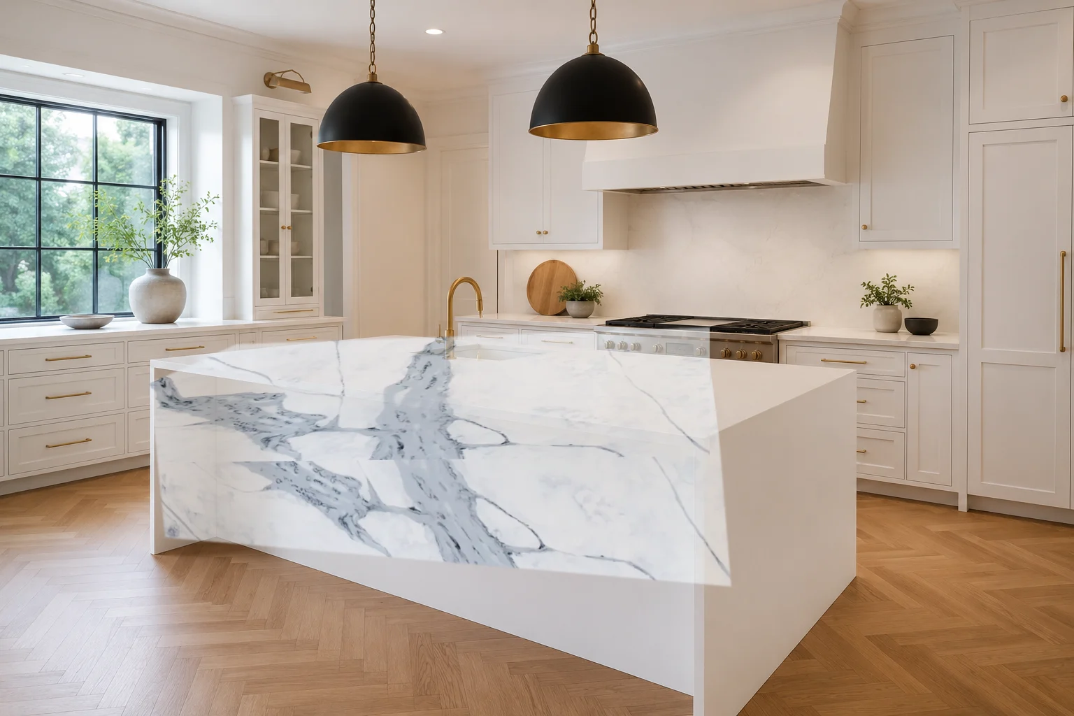 Photoreal kitchen with Statuario Fantasy